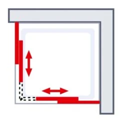 Schulte Eckeinstieg Mit Schiebetüren Sunny 180 Cm X 75-90 Cm Silber Klarglas -Badarmaturen Verkauf 4060991070228 2053 AI 02