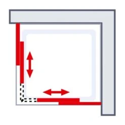 Schulte Eckeinstieg Mit Schiebetüren Sunny 180 Cm X 75-90 Cm Weiß Glasdekor -Badarmaturen Verkauf 4060991070501 2053 AI 02