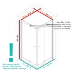 Schulte Eckeinstieg Mit Schiebetüren Sunny 180 Cm X 75-90 Cm Weiß Glasdekor -Badarmaturen Verkauf 4060991070501 2053 VM 01 1