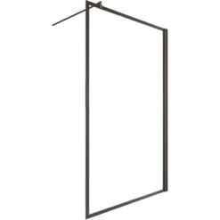 Schulte Walk In Frontteil Alexa Style 2.0 Dekor Frame Mattschwarz 200 X 90 Cm -Badarmaturen Verkauf 4060991070884 2053 2
