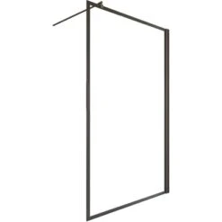Schulte Walk In Frontteil Alexa Style 2.0 Dekor Frame Mattschwarz 200 X 140 Cm -Badarmaturen Verkauf 4060991070914 2053 2