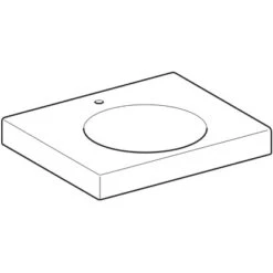 Geberit Waschbecken Preciosa II 60 Cm Weiß Mit Ablagefläche -Badarmaturen Verkauf 4123 123262000 Perspective