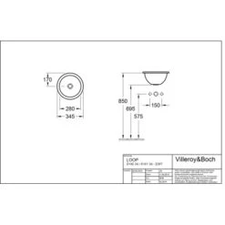 Villeroy & Boch Loop & Friends Einbauwaschbecken 34 Cm Alpinweiß Mit ÜL CPlus 5 Villeroy & Boch Loop & Friends Einbauwaschbecken 34 Cm Alpinweiß Mit ÜL CPlus -Badarmaturen Verkauf 4123 vbtz 614034 614134 5