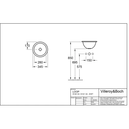 Villeroy & Boch Loop & Friends Einbauwaschbecken 34 Cm Alpinweiß Mit ÜL CPlus 4 Villeroy & Boch Loop & Friends Einbauwaschbecken 34 Cm Alpinweiß Mit ÜL CPlus – Bild 2