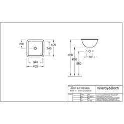Villeroy & Boch Friends Einbauwaschbecken 40,5 Cm Star White Mit ÜL CPlus -Badarmaturen Verkauf 4123 vbtz 615610 615611 5 1