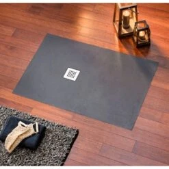 Ottofond Duschwanne Strato 100 Cm X 80 Cm X 2,4 Cm Anthrazit -Badarmaturen Verkauf 440898 3209 3