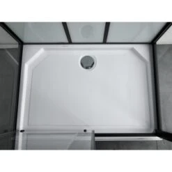 Sanotechnik Komplettduschkabine Sky 3 CL75 Schwarz -Badarmaturen Verkauf 447532 4633 4