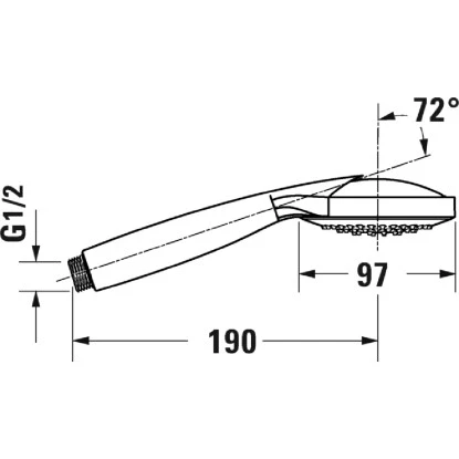 Duravit Handbrause Air Ø 9,7 Cm Chrom 4 Duravit Handbrause Air Ø 9,7 Cm Chrom – Bild 2