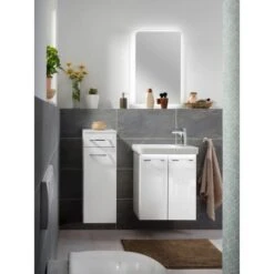 Fackelmann Keramik-Waschbecken 55 Cm Milano Weiß