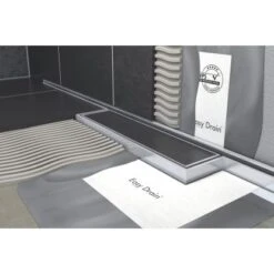 ESS Easy Drain Duschrinne M-Line 80 Cm Komplettset Sperrwasserhöhe 30 Mm -Badarmaturen Verkauf 4849352 4849527 4849659 b2