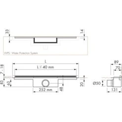 ESS Easy Drain Duschrinne M-Line 80 Cm Komplettset Sperrwasserhöhe 50 Mm -Badarmaturen Verkauf 4850111 4850293 4850830 tz