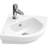 Villeroy & Boch Eck-Handwaschbecken Subway 2.0 32cm Alpinweiß Mit HL O. ÜL CPlus -Badarmaturen Verkauf 501689 4123 vbb d 731945