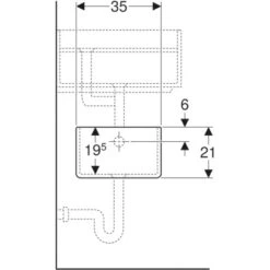 Geberit Gipsfangbecken Publica Unterteil 25 Cm Weiß -Badarmaturen Verkauf 515940 4123 das 762254 5