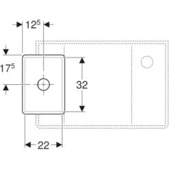 Geberit Gipsfangbecken Publica Unterteil 25 Cm Weiß -Badarmaturen Verkauf 515940 4123 das 762403 5