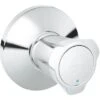 Grohe UP-Ventil Oberbau Costa Chrom Markierung Blau Mit Schubrosette