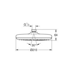 Grohe Kopfbrause Tempesta 210 Chrom Mit EcoJoy -Badarmaturen Verkauf 518539 4520 2072186