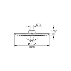 Grohe Kopfbrause Rainshower Cosmopolitan 210 Chrom 5 Grohe Kopfbrause Rainshower Cosmopolitan 210 Chrom -Badarmaturen Verkauf 518699 4520 1791083