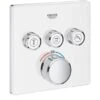 Grohe Thermostat Grohtherm SmartControl Mit 3 Absperrventilen Moon White Eckig -Badarmaturen Verkauf 528824 4520 29157LS0