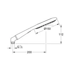 Grohe Handbrause Rainshower Icon 150 Chrom-Marmor 2 Strahlarten 7 Grohe Handbrause Rainshower Icon 150 Chrom-Marmor 2 Strahlarten -Badarmaturen Verkauf 603168 4520 GroheBrausen 3