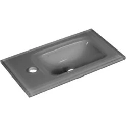 Fackelmann Glas-Waschbecken Für Gäste-WC 45 Cm Grau -Badarmaturen Verkauf 66 3254 82407 glasbecken 2