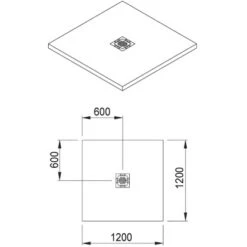 Bodenebenes Verfliesbares Duschelement 120 Cm X 120 Cm -Badarmaturen Verkauf 674803 3209 3