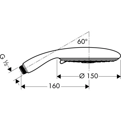 Hansgrohe Handbrause Raindance E 150 Air 3Jet Chrom 4 Hansgrohe Handbrause Raindance E 150 Air 3Jet Chrom – Bild 2