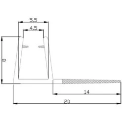 Vertikale Türabschlussdichtung 2er-Set 5 Mm Glasstärke 5 Vertikale Türabschlussdichtung 2er-Set 5 Mm Glasstärke -Badarmaturen Verkauf 702397 4633 2