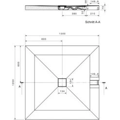 Bodenebenes Befliesbares Duschelement Indigno P Reno Mit Punktabl. 120 X 120 Cm -Badarmaturen Verkauf 766158 4034 50001713 2