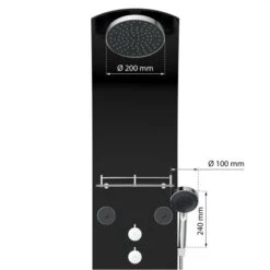 Eisl Duschpaneel Karibik 3 In 1 Mit Regendusche Sechs Massagedüsen Schwarz -Badarmaturen Verkauf 7663602 2759 4