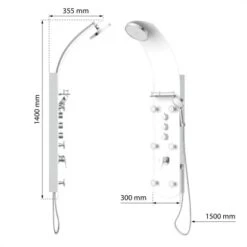 Eisl Duschpaneel Karibik 3 In 1 Mit Regendusche Sechs Massagedüsen Weiß 14 Eisl Duschpaneel Karibik 3 In 1 Mit Regendusche Sechs Massagedüsen Weiß -Badarmaturen Verkauf 7663628 2759 3