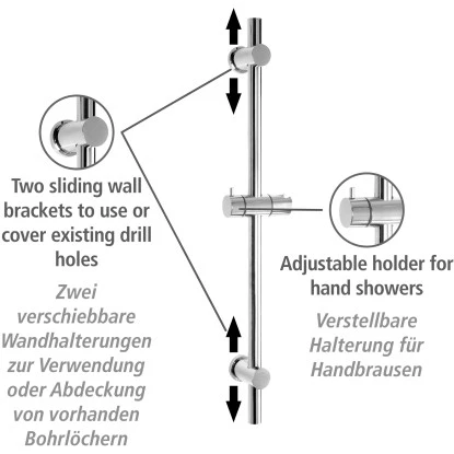 Wenko Power-Loc Duschstange Chrom Befestigen Ohne Bohren 5 Wenko Power-Loc Duschstange Chrom Befestigen Ohne Bohren – Bild 3