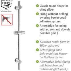 Wenko Power-Loc Duschstange Chrom Befestigen Ohne Bohren 11 Wenko Power-Loc Duschstange Chrom Befestigen Ohne Bohren -Badarmaturen Verkauf 903304 1068 04
