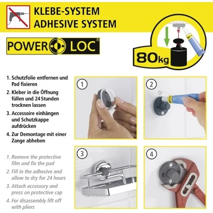 Wenko Power-Loc Duschstange Chrom Befestigen Ohne Bohren 8 Wenko Power-Loc Duschstange Chrom Befestigen Ohne Bohren – Bild 6