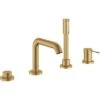 Grohe Einhand-Wannenkombination 4-Loch Essence Cool Sunrise Gebürstet -Badarmaturen Verkauf 964561 4520 19578GN1