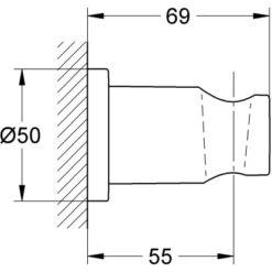 Grohe Handbrausehalter Rainshower Nickel Gebürstet -Badarmaturen Verkauf 964683 4520 1248208
