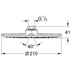 Grohe Kopfbrause Rainshower Cosmopolitan 210 -Badarmaturen Verkauf ainshower cosmo kopfbrause