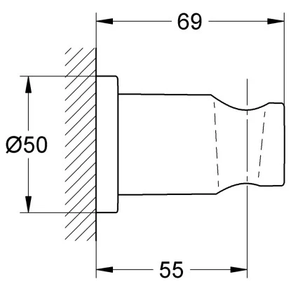 Grohe Handbrausehalter Rainshower Runde Rosette 4 Grohe Handbrausehalter Rainshower Runde Rosette – Bild 2