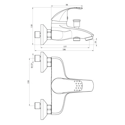 Eisl ROMA Wannenfüllarmatur Chrom 6 Eisl ROMA Wannenfüllarmatur Chrom – Bild 4