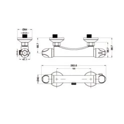 Eisl VITAL Thermostat Duscharmatur Chrom -Badarmaturen Verkauf erbrhschutzchrom Zeichnung