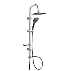 Eisl Überkopfbrause-Set Duschtraum Mit Ablage Chrom-Schwarz