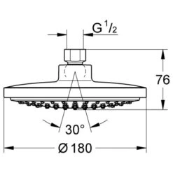 Grohe Kopfbrause Euphoria Cosmopolitan 180 -Badarmaturen Verkauf horia cosmo 180 kopfbrause