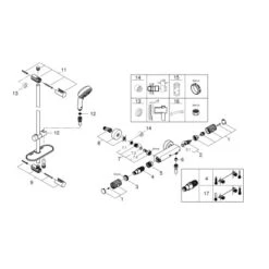 Grohe QuickFix Thermostat-Duschset Precision Feel DN 15 -Badarmaturen Verkauf lThermostatBrausesetDN15 8