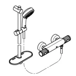 Grohe QuickFix Thermostat-Duschset Precision Feel DN 15 -Badarmaturen Verkauf lThermostatBrausesetDN15 9