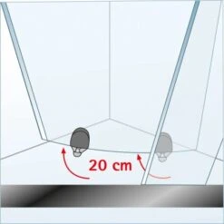 Schulte ExpressPlus Runddusche Kristall/Trend Inkl. Duschwanne 80x80cm -Badarmaturen Verkauf tail abklappmechanismaus a
